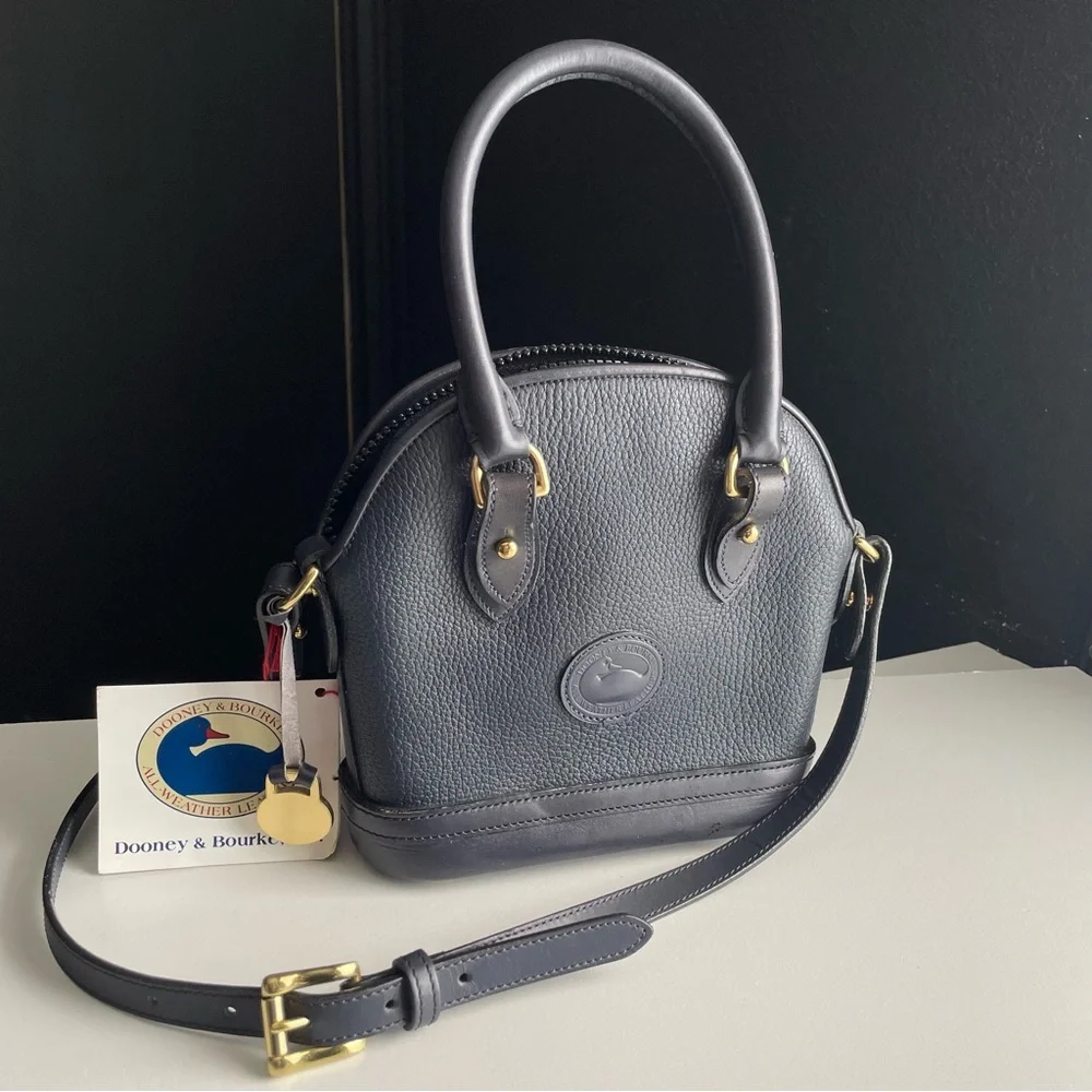 Dooney and Bourke Navy Blue Leather Mini Norfolk Bag crossbody bag - Picture 3 of 16